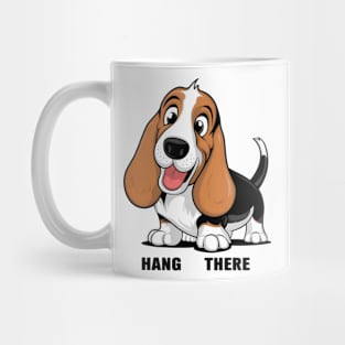 Happy basset hound puppy - playful and energetic vibes Mug